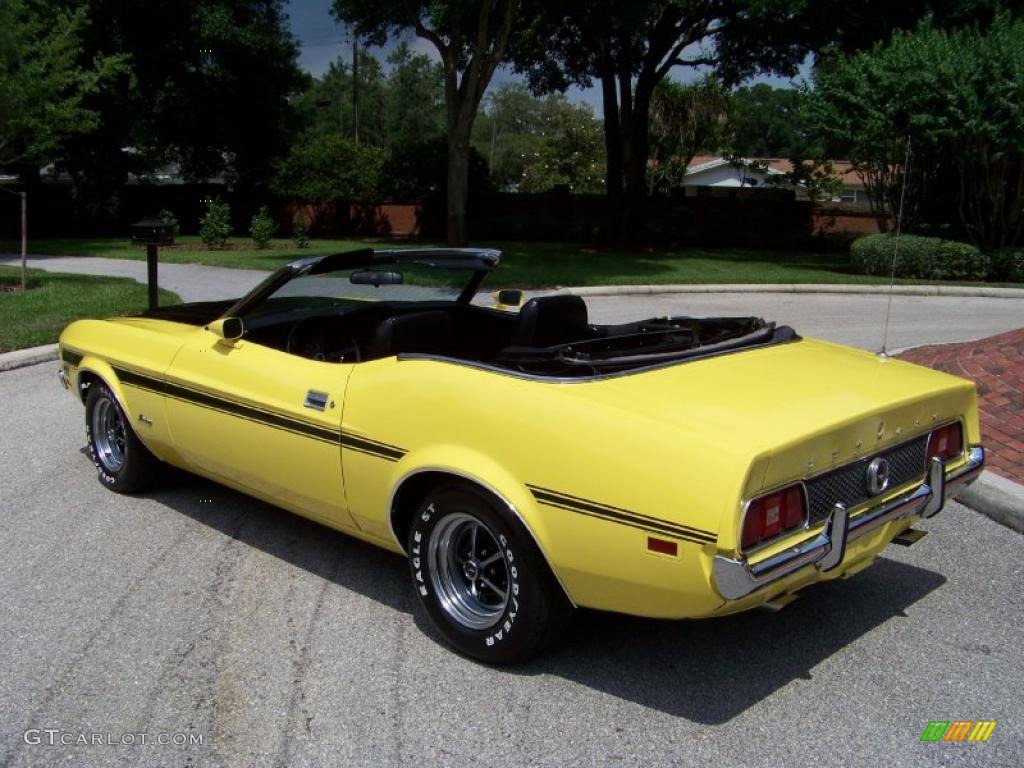 1971 Mustang Convertible - Grabber Yellow / Black photo #5