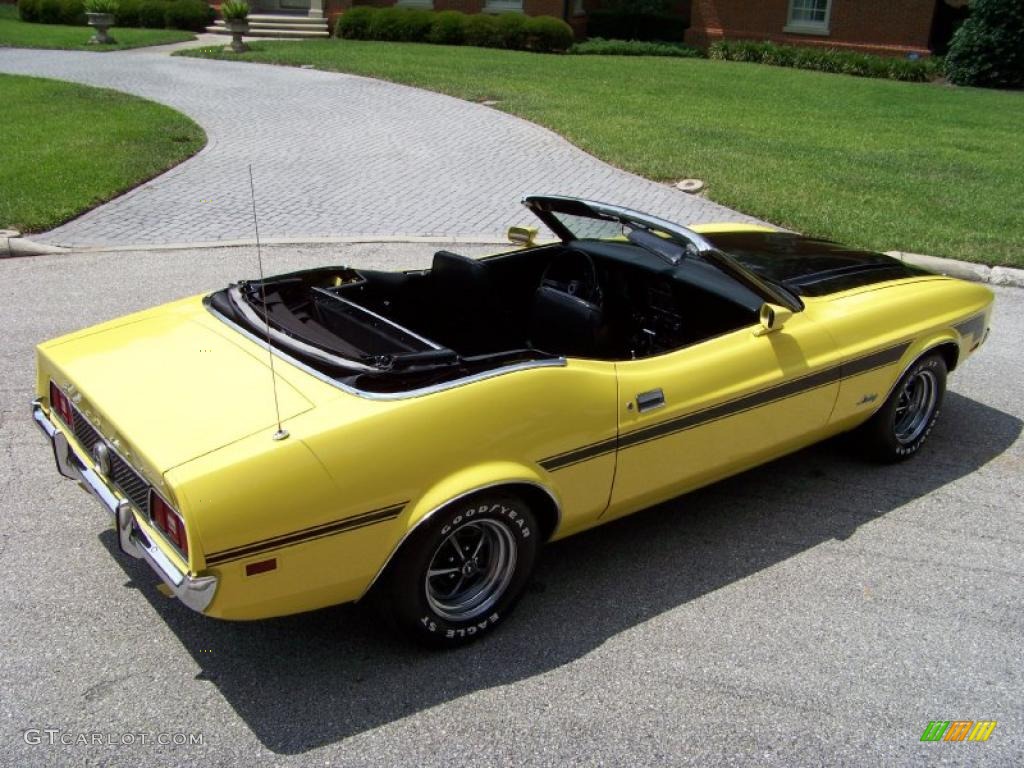 1971 Mustang Convertible - Grabber Yellow / Black photo #8