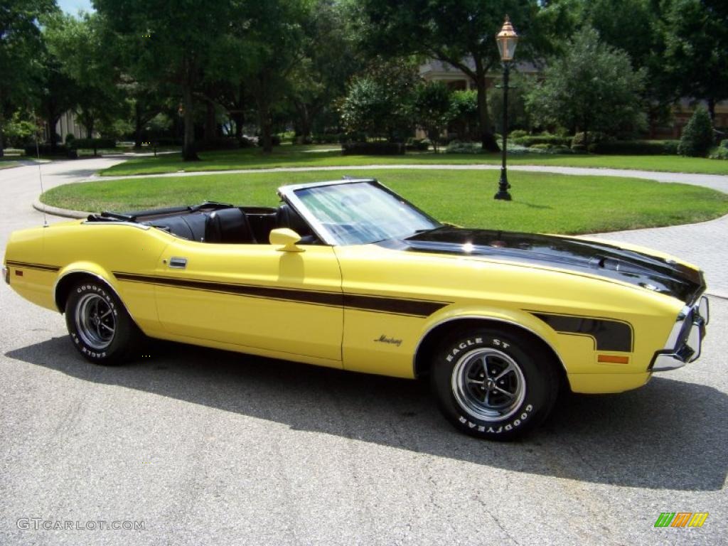 1971 Mustang Convertible - Grabber Yellow / Black photo #10