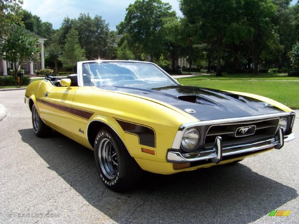 1971 Mustang Convertible - Grabber Yellow / Black photo #12