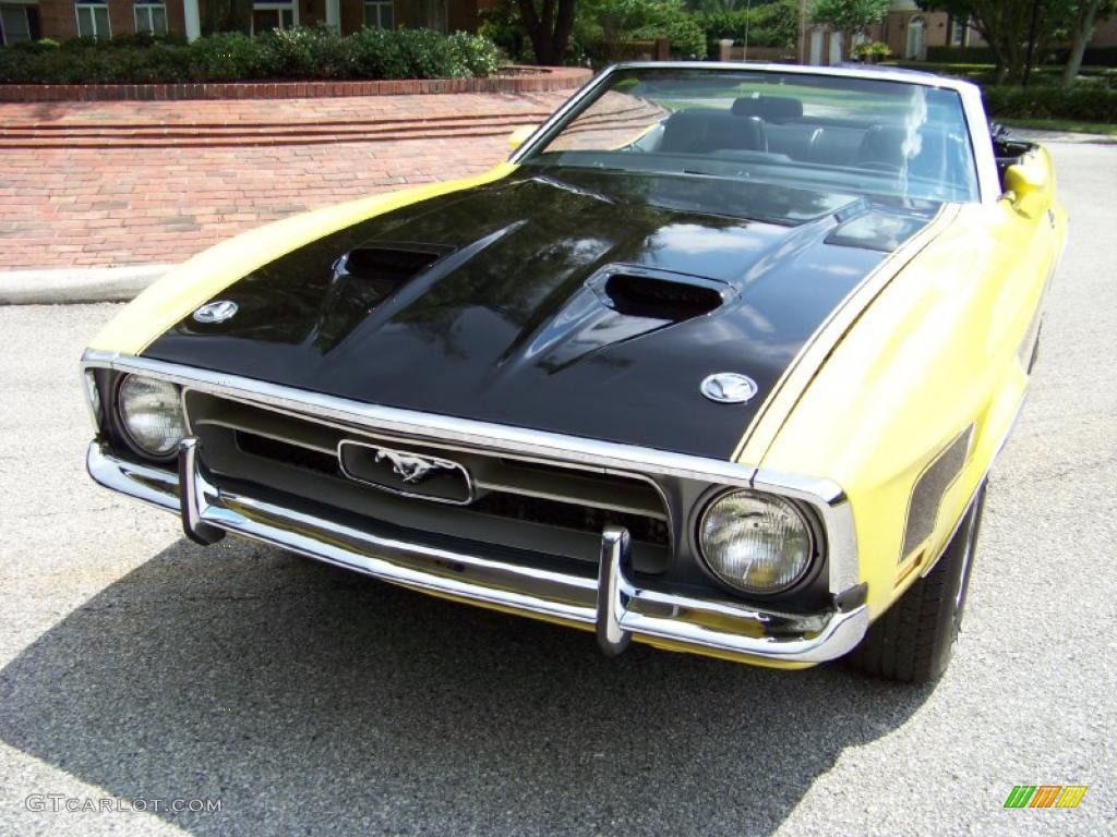 1971 Mustang Convertible - Grabber Yellow / Black photo #13