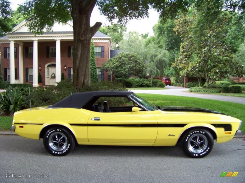 1971 Mustang Convertible - Grabber Yellow / Black photo #47