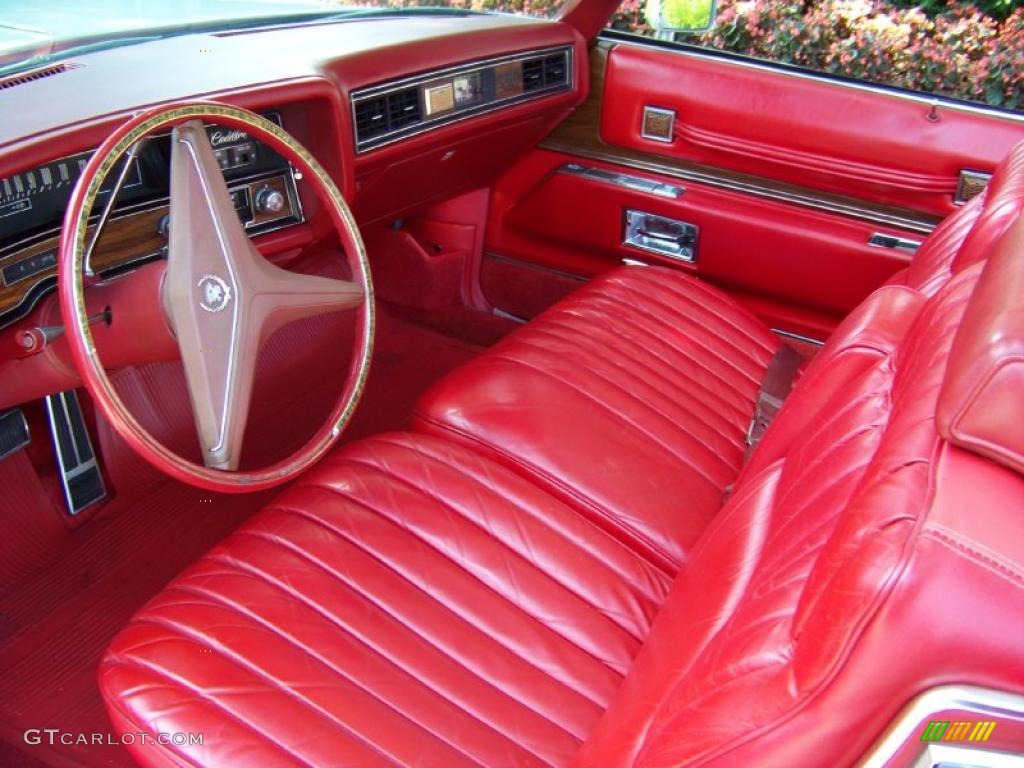 Red Interior 1973 Cadillac Eldorado Indianapolis 500 Official Pace Car Replica Convertible Photo #32410303