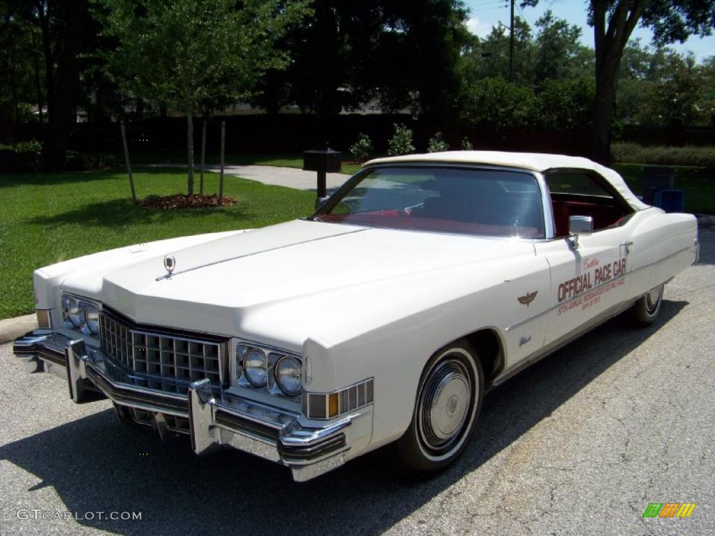 Cotillion White 1973 Cadillac Eldorado Indianapolis 500 Official Pace Car Replica Convertible Exterior Photo #32410731