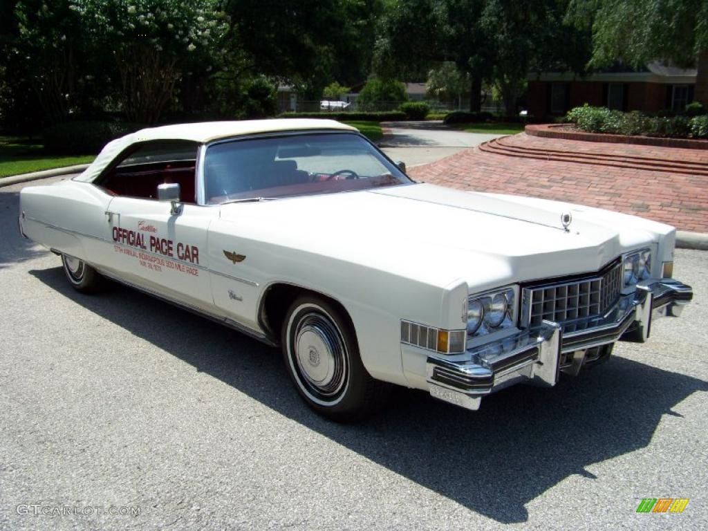 Cotillion White 1973 Cadillac Eldorado Indianapolis 500 Official Pace Car Replica Convertible Exterior Photo #32410767