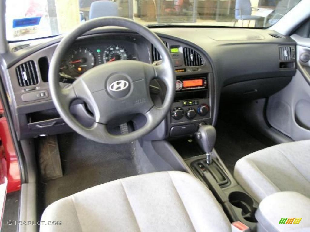 2006 Elantra GLS Sedan - Electric Red / Gray photo #8