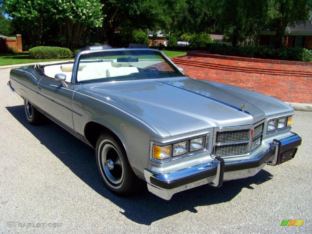 1975 Bonneville Grand Ville Brougham Convertible - Sterling Silver Poly / White photo #4