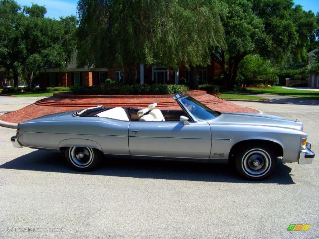 1975 Bonneville Grand Ville Brougham Convertible - Sterling Silver Poly / White photo #6