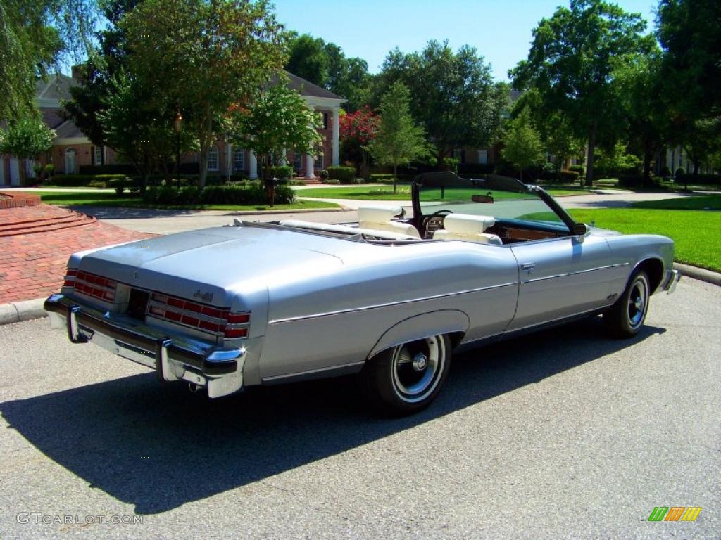 1975 Bonneville Grand Ville Brougham Convertible - Sterling Silver Poly / White photo #8