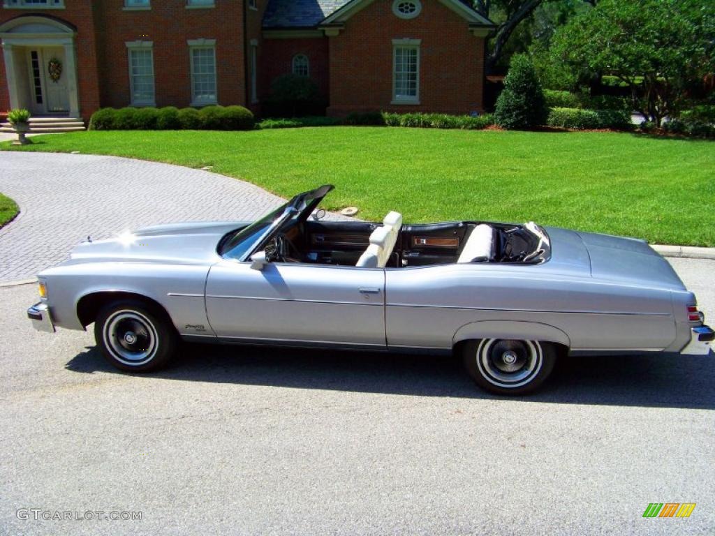 1975 Bonneville Grand Ville Brougham Convertible - Sterling Silver Poly / White photo #12