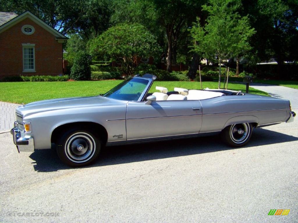 1975 Bonneville Grand Ville Brougham Convertible - Sterling Silver Poly / White photo #13