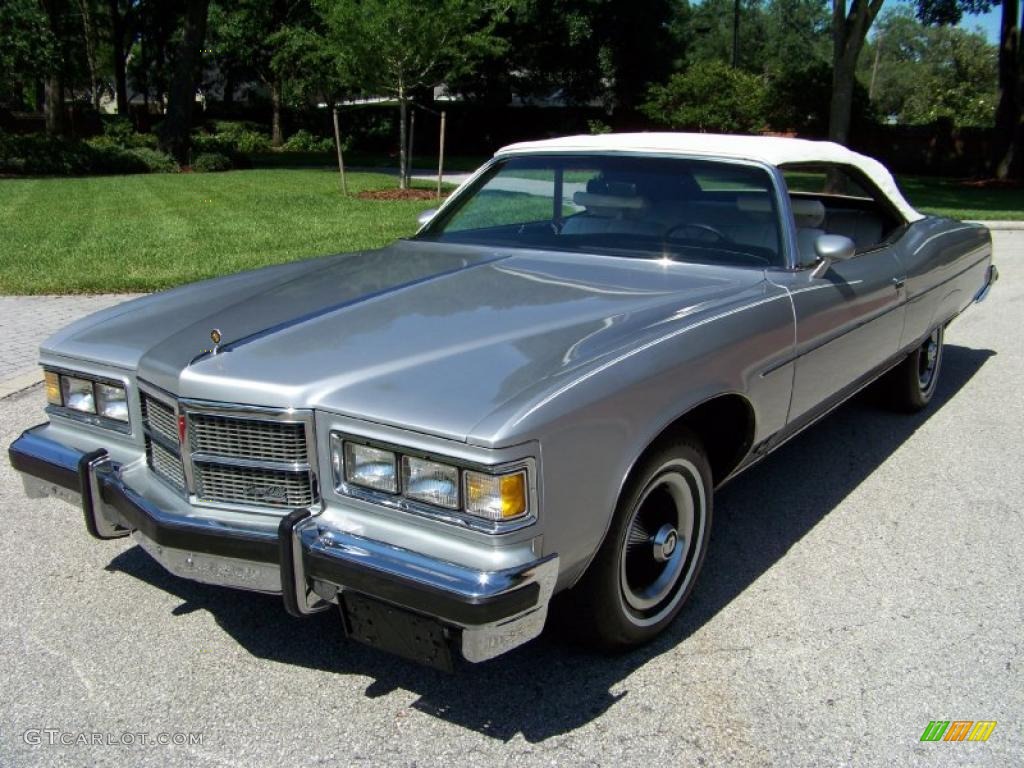1975 Bonneville Grand Ville Brougham Convertible - Sterling Silver Poly / White photo #47