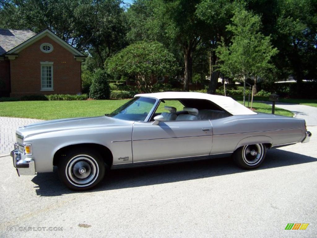 1975 Bonneville Grand Ville Brougham Convertible - Sterling Silver Poly / White photo #48