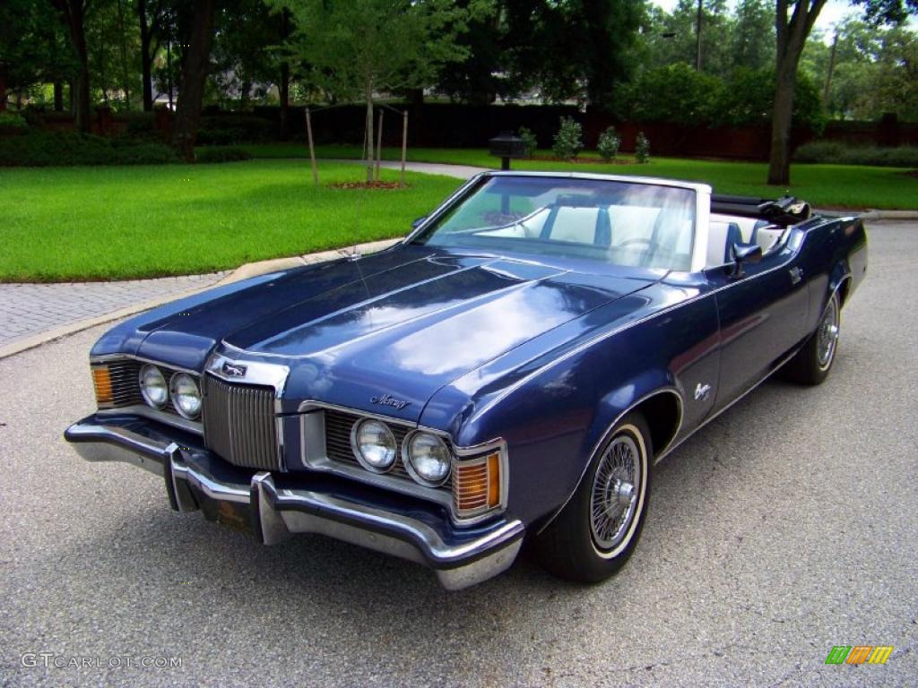 1973 Cougar XR7 Convertible - Blue Glamour / Dark Blue/White photo #6