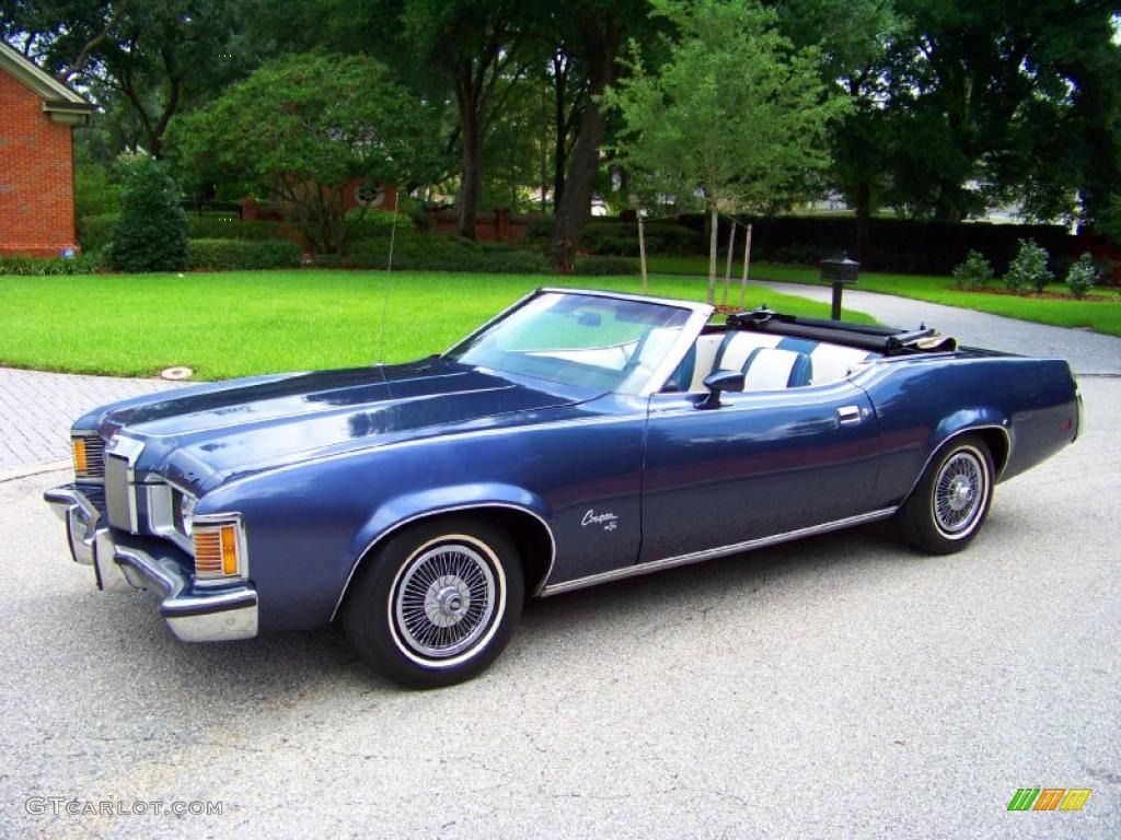 1973 Cougar XR7 Convertible - Blue Glamour / Dark Blue/White photo #7