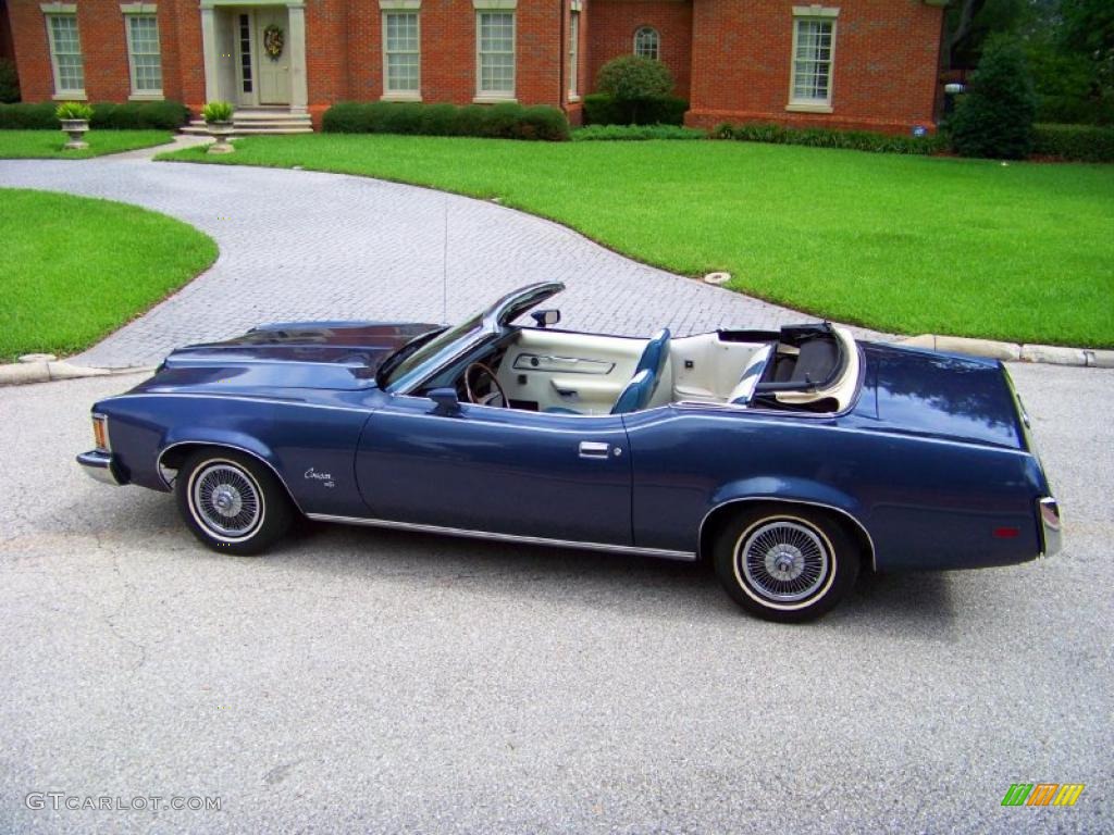 1973 Cougar XR7 Convertible - Blue Glamour / Dark Blue/White photo #9