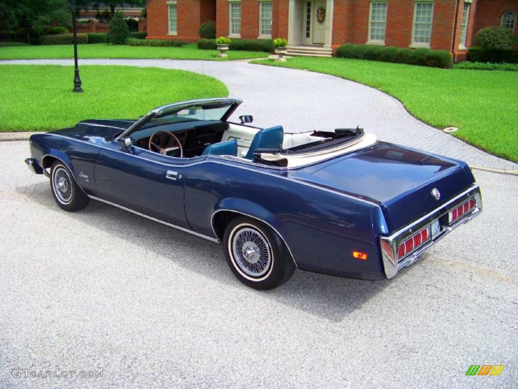1973 Cougar XR7 Convertible - Blue Glamour / Dark Blue/White photo #10
