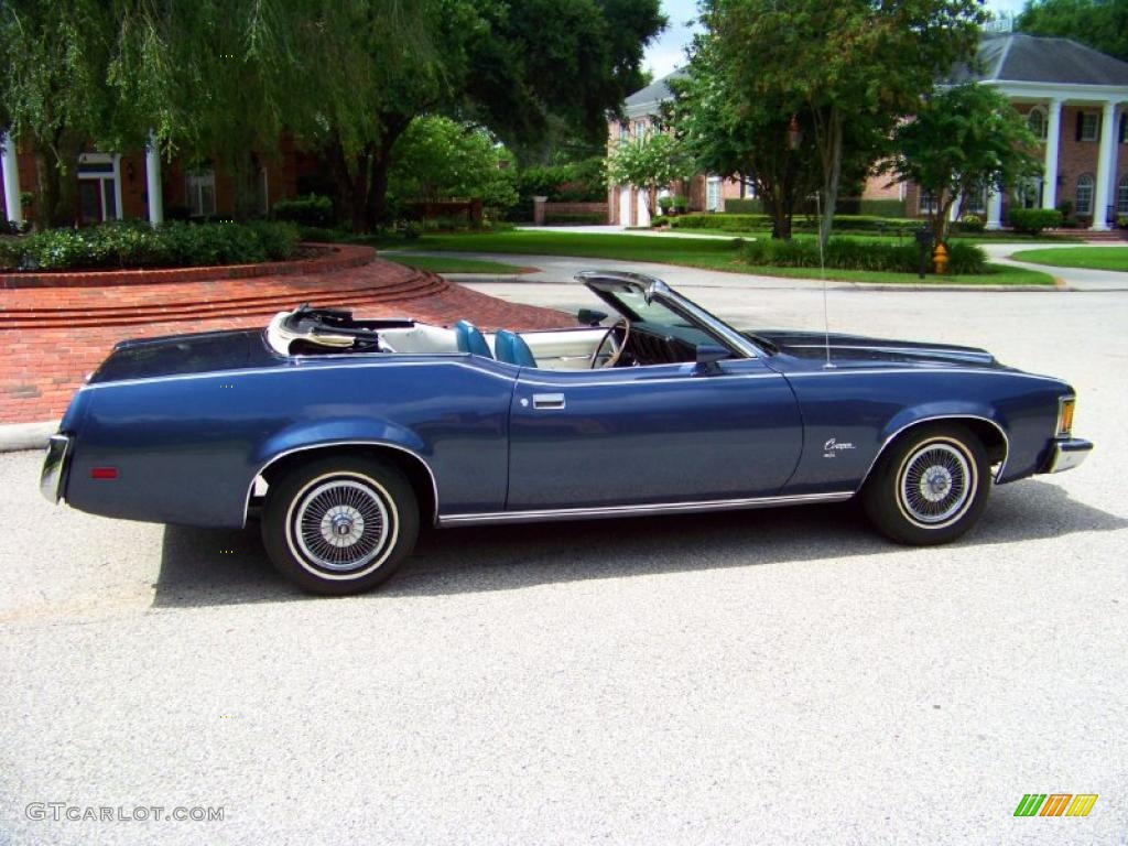 1973 Cougar XR7 Convertible - Blue Glamour / Dark Blue/White photo #16