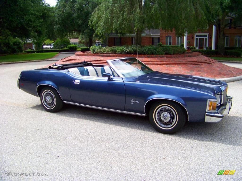 1973 Cougar XR7 Convertible - Blue Glamour / Dark Blue/White photo #17