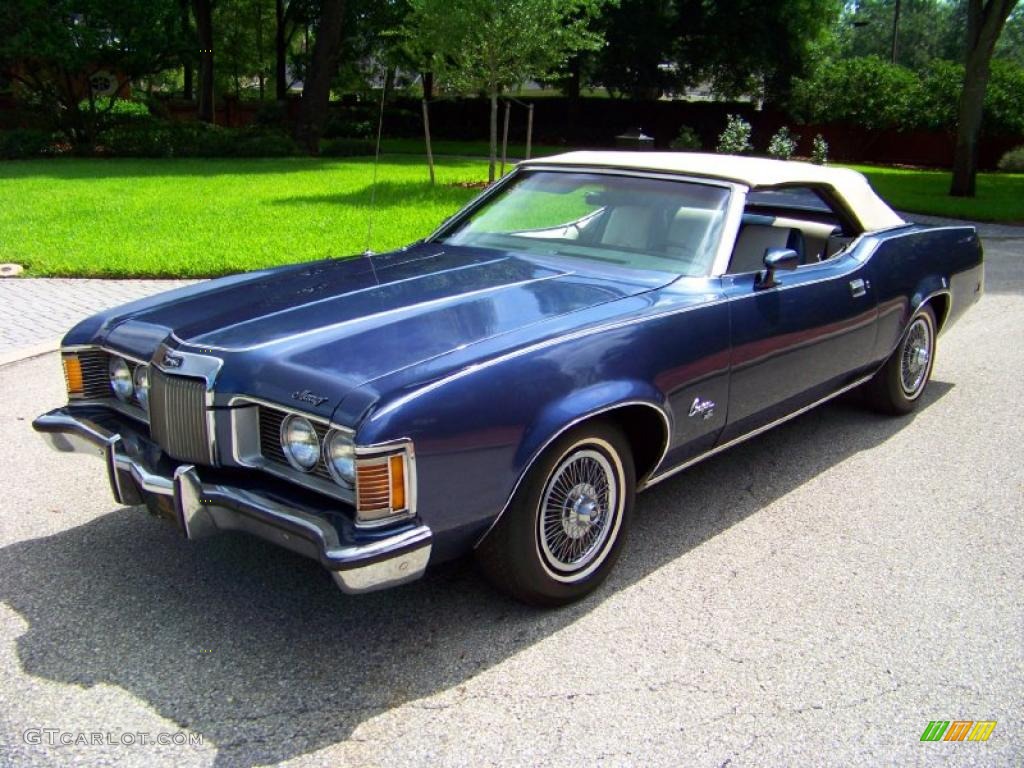 1973 Cougar XR7 Convertible - Blue Glamour / Dark Blue/White photo #56