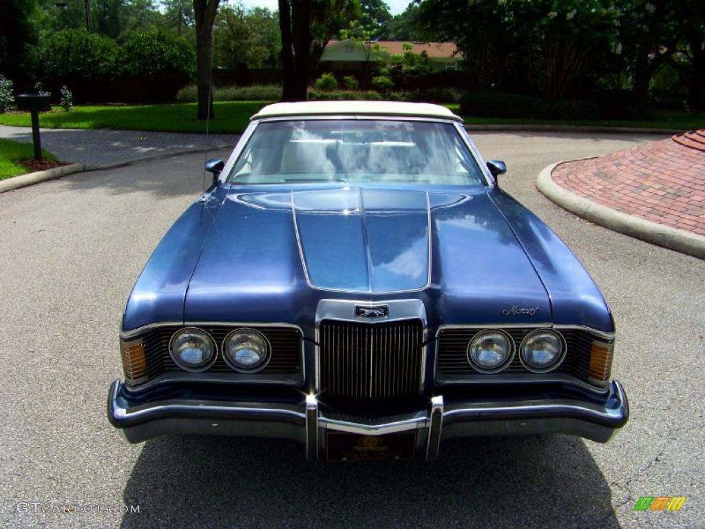 1973 Cougar XR7 Convertible - Blue Glamour / Dark Blue/White photo #57