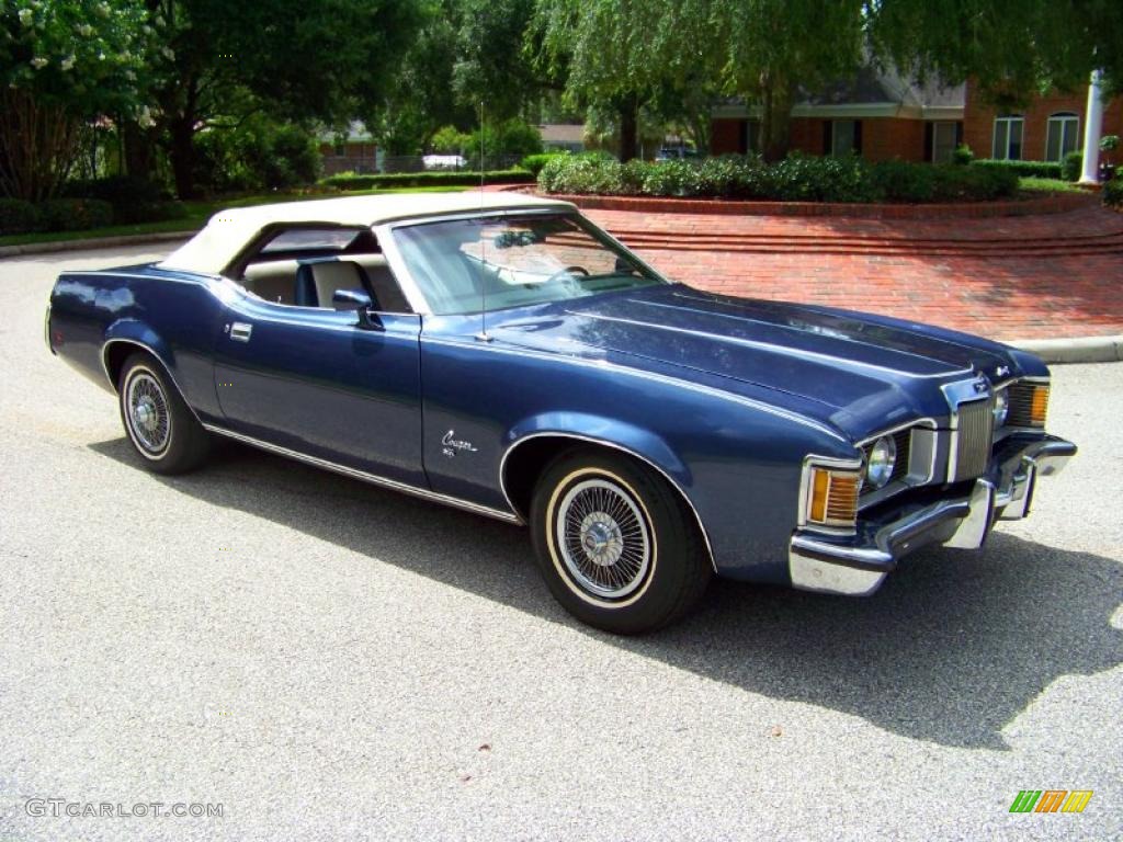 1973 Cougar XR7 Convertible - Blue Glamour / Dark Blue/White photo #58