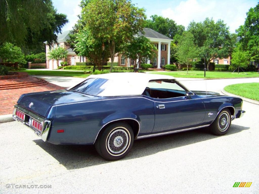 1973 Cougar XR7 Convertible - Blue Glamour / Dark Blue/White photo #59