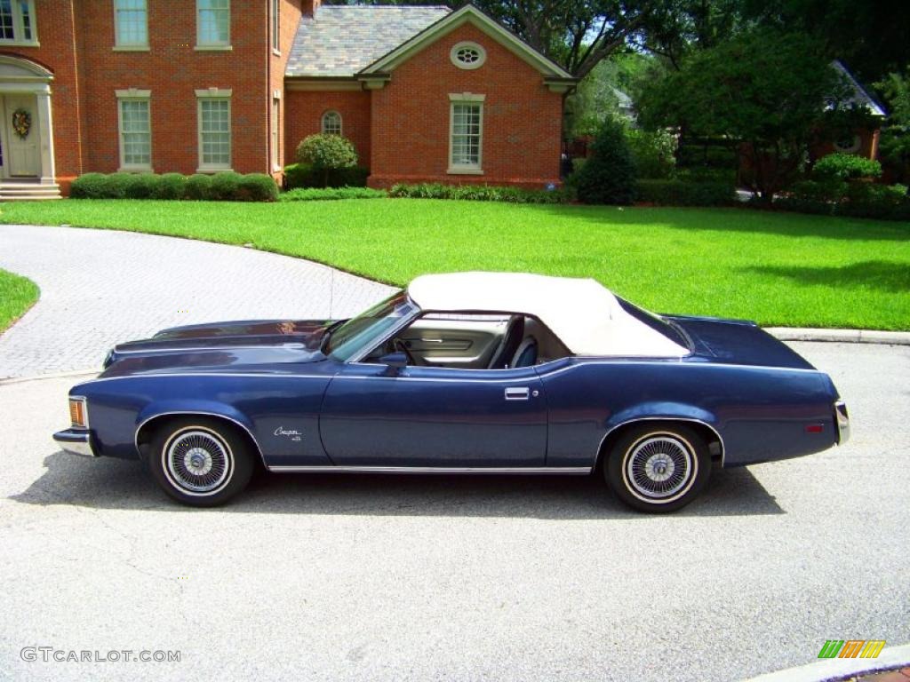 1973 Cougar XR7 Convertible - Blue Glamour / Dark Blue/White photo #62
