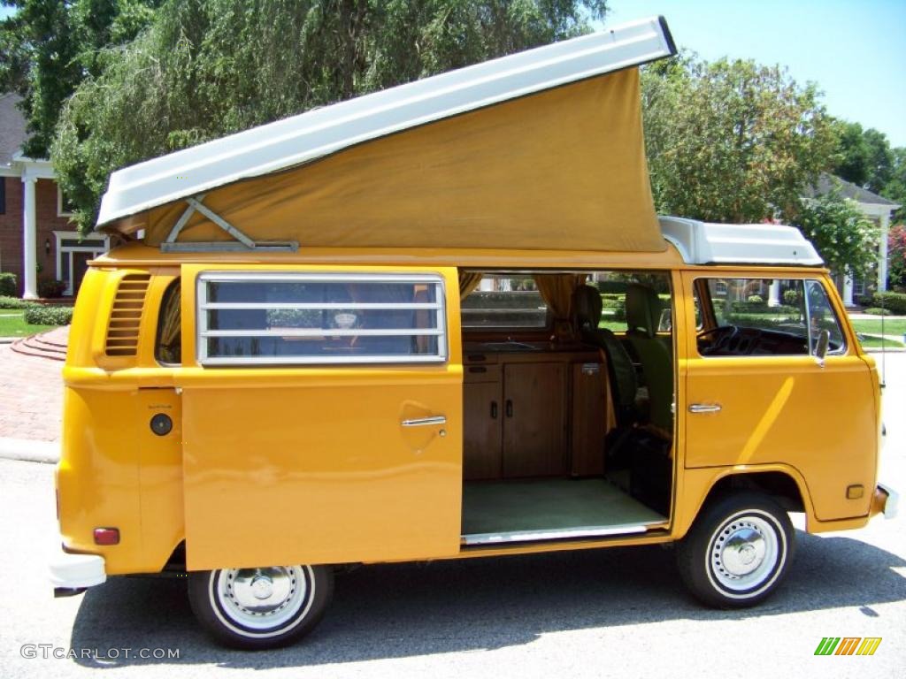 1977 Bus T2 Camper Van - Chrome Yellow / Green/Yellow photo #46