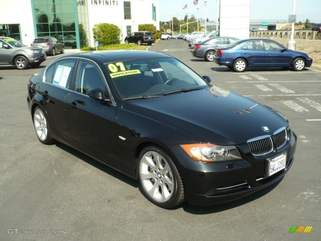 2007 3 Series 335i Sedan - Black Sapphire Metallic / Black photo #1