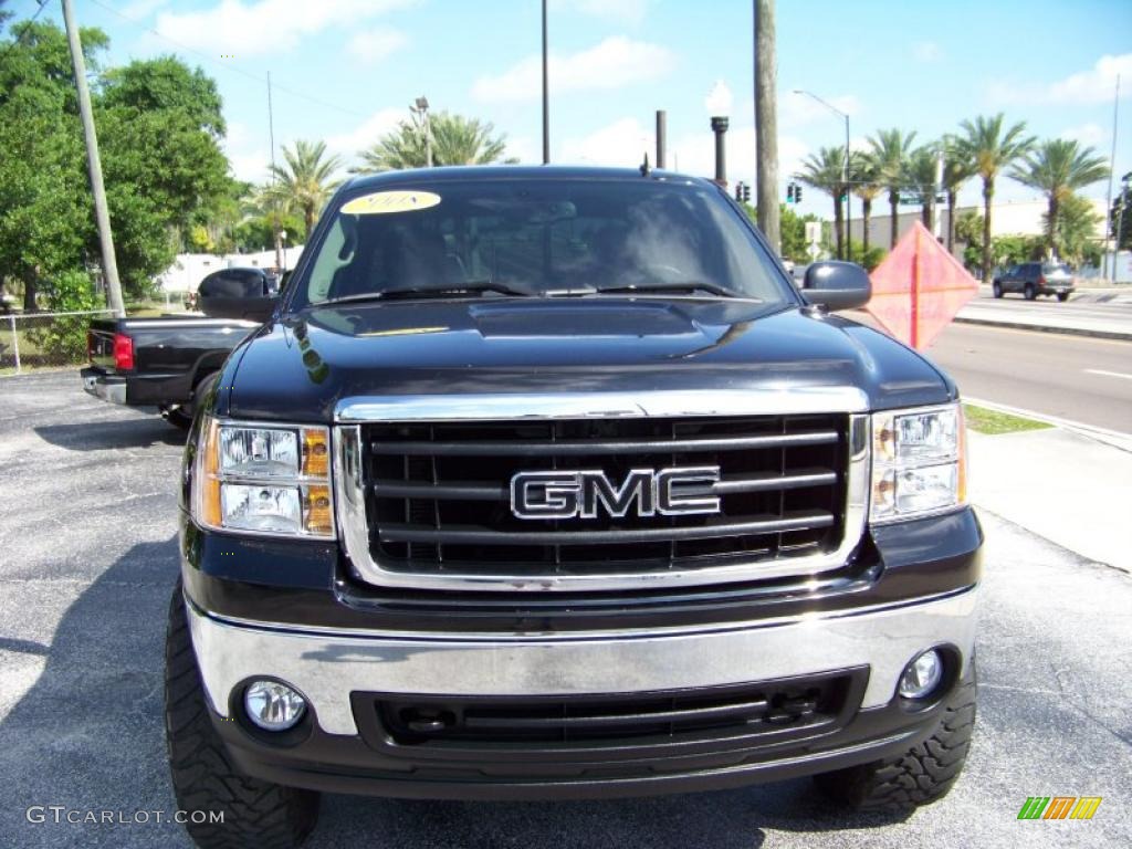 2008 Sierra 1500 SLE Crew Cab 4x4 - Onyx Black / Ebony photo #2