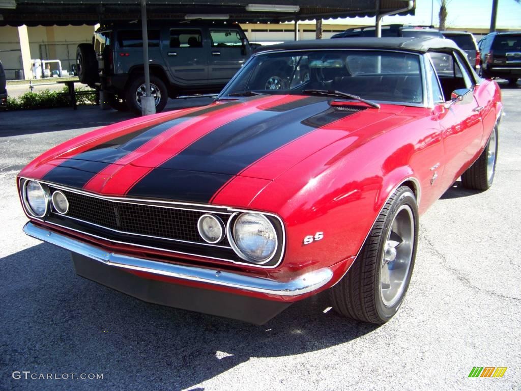 1967 Camaro SS Convertible - Bolero Red / Black photo #1