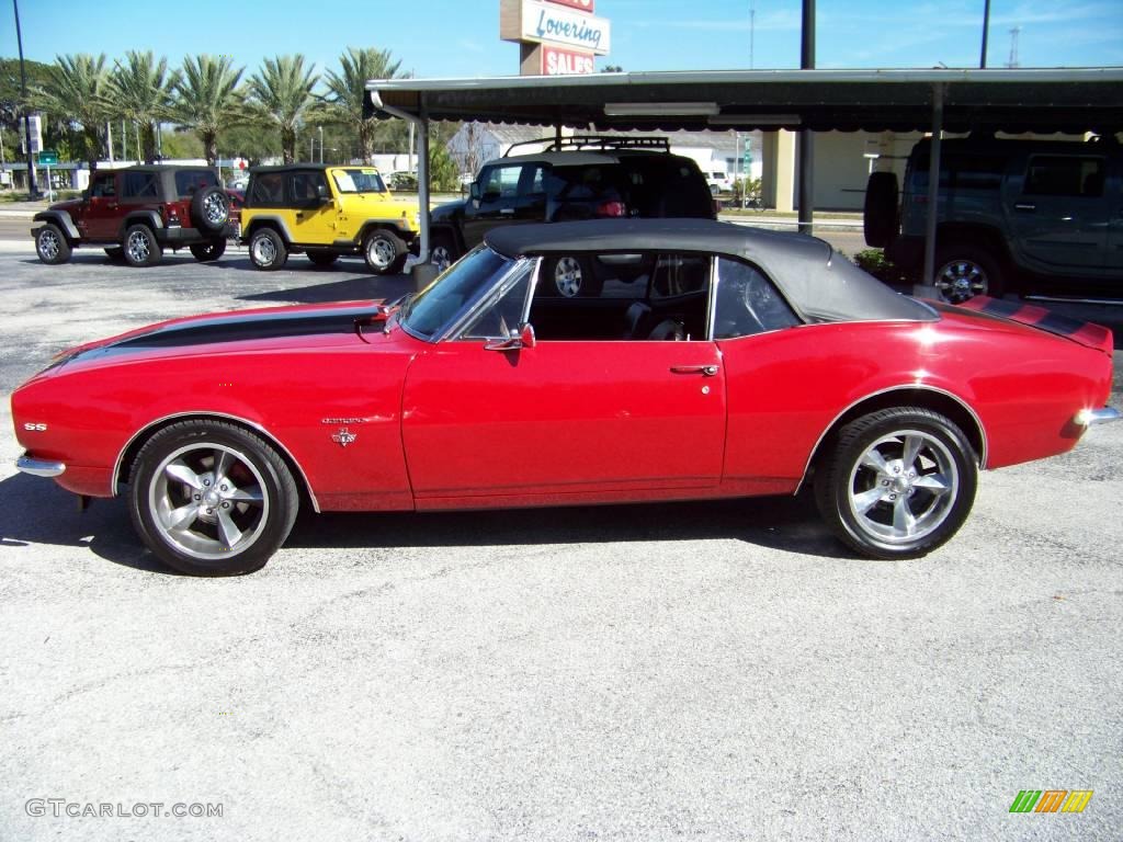 1967 Camaro SS Convertible - Bolero Red / Black photo #6