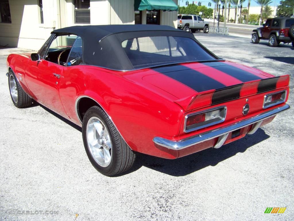 1967 Camaro SS Convertible - Bolero Red / Black photo #7