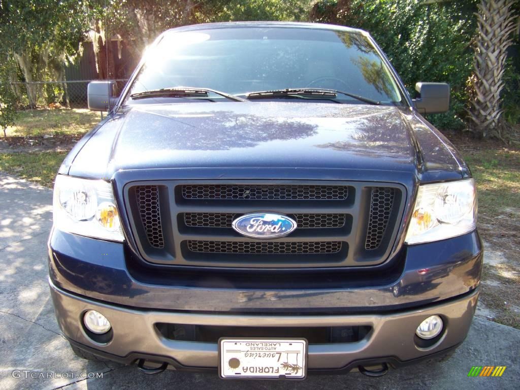 2006 F150 FX4 SuperCab 4x4 - True Blue Metallic / Black/Medium Flint photo #2