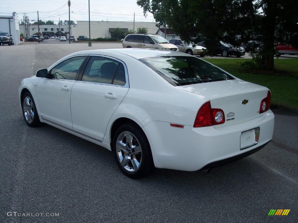 2008 Malibu LT Sedan - White / Ebony photo #5