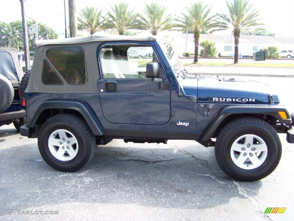 2004 Wrangler Rubicon 4x4 - Patriot Blue Pearl / Khaki photo #4