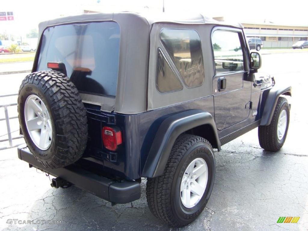 2004 Wrangler Rubicon 4x4 - Patriot Blue Pearl / Khaki photo #5