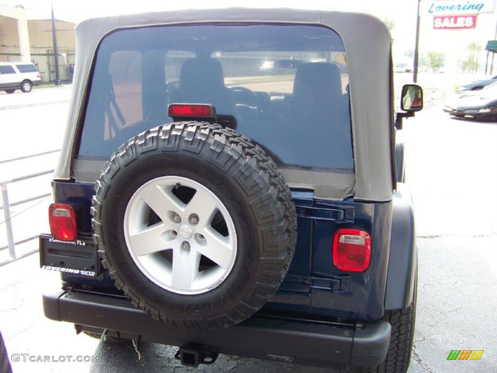 2004 Wrangler Rubicon 4x4 - Patriot Blue Pearl / Khaki photo #6