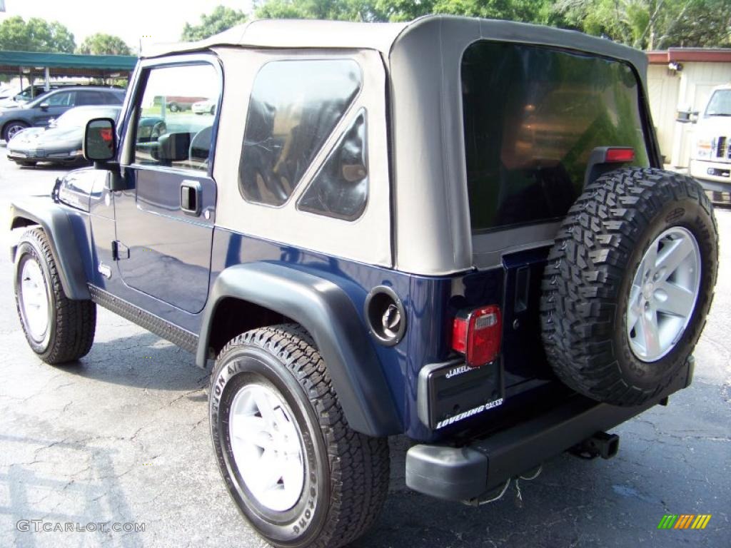 2004 Wrangler Rubicon 4x4 - Patriot Blue Pearl / Khaki photo #7
