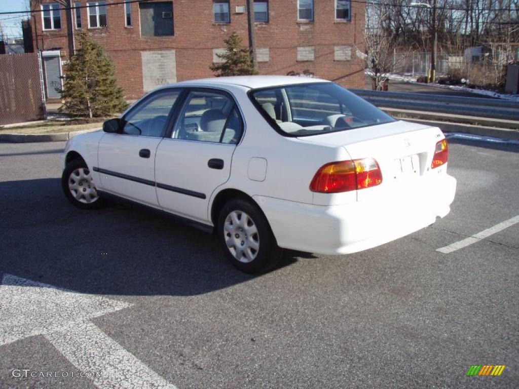 2000 Civic LX Sedan - Taffeta White / Gray photo #2