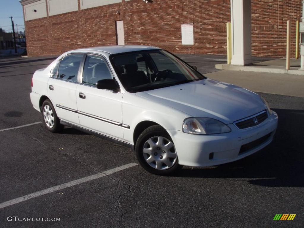 2000 Civic LX Sedan - Taffeta White / Gray photo #3