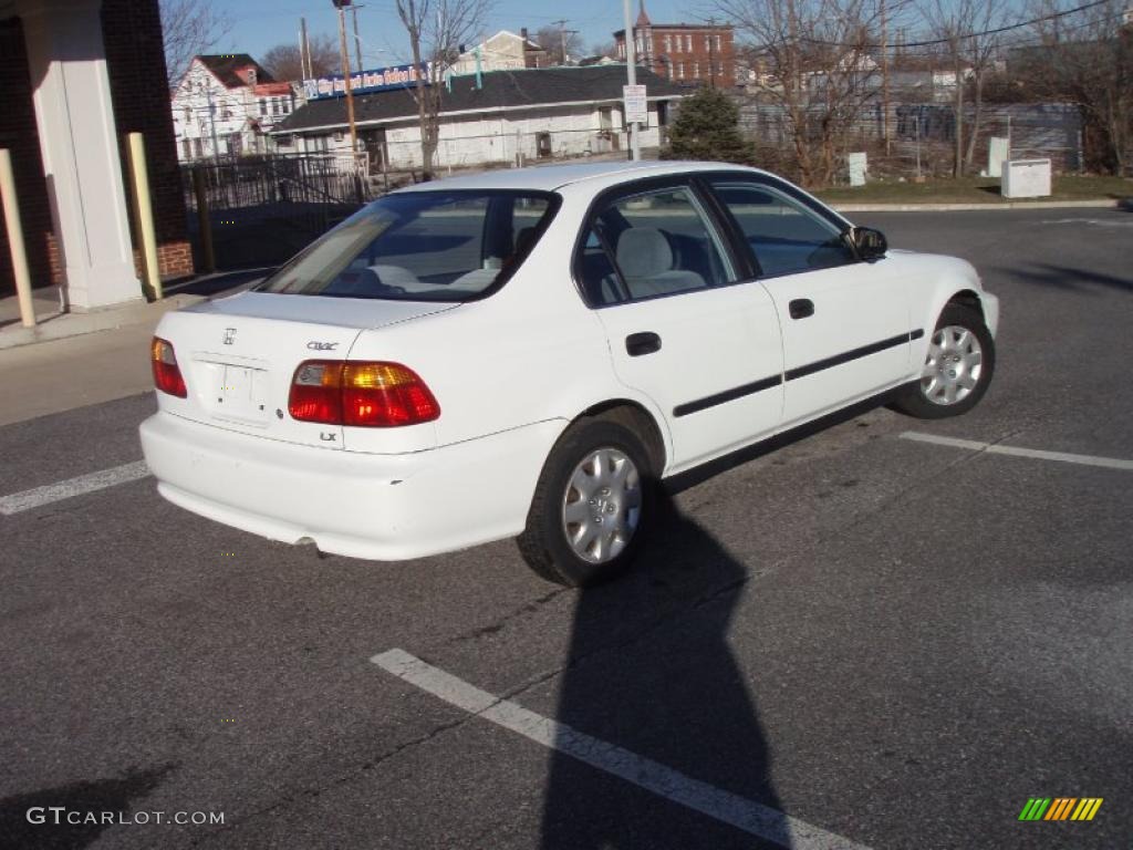 2000 Civic LX Sedan - Taffeta White / Gray photo #4