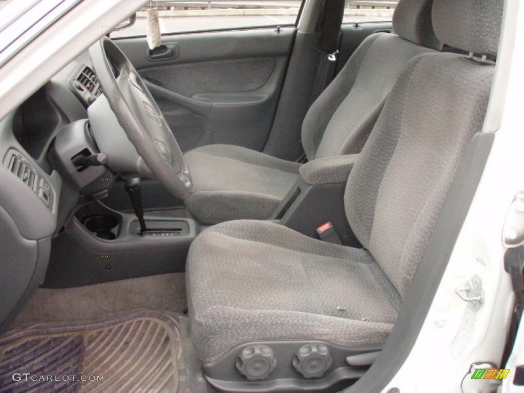 2000 Civic LX Sedan - Taffeta White / Gray photo #5