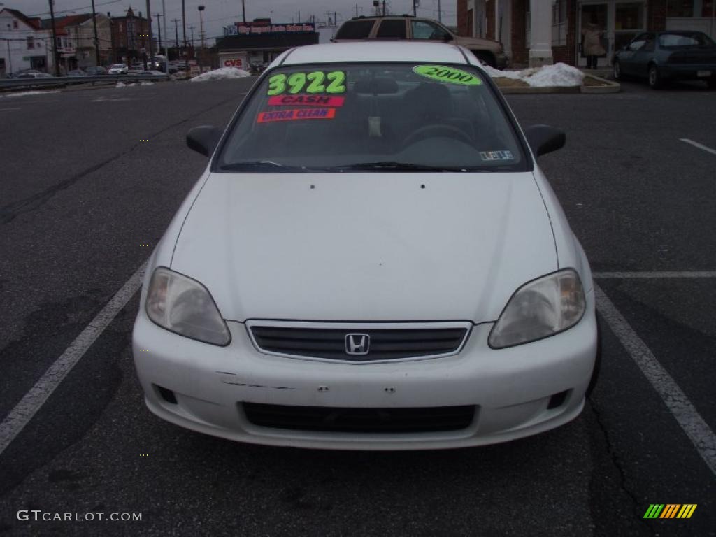 2000 Civic LX Sedan - Taffeta White / Gray photo #10