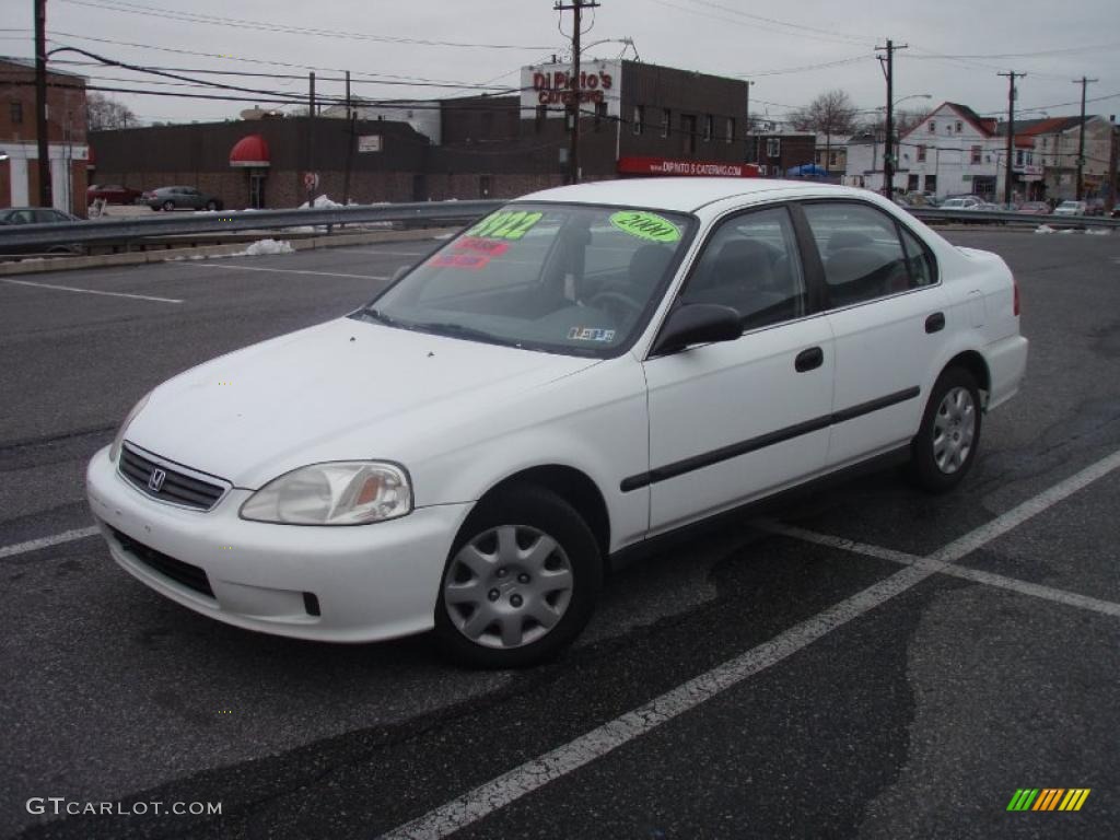 2000 Civic LX Sedan - Taffeta White / Gray photo #14