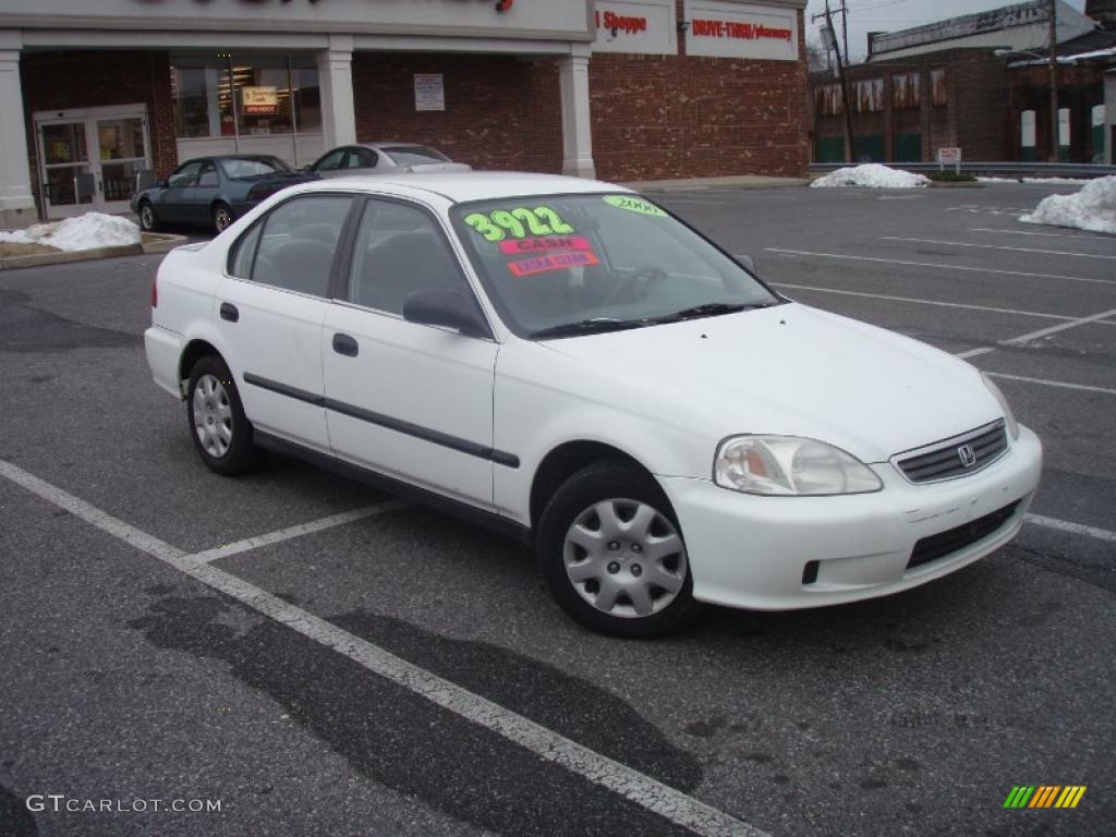 2000 Civic LX Sedan - Taffeta White / Gray photo #17