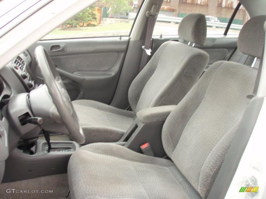 2000 Civic LX Sedan - Taffeta White / Gray photo #35