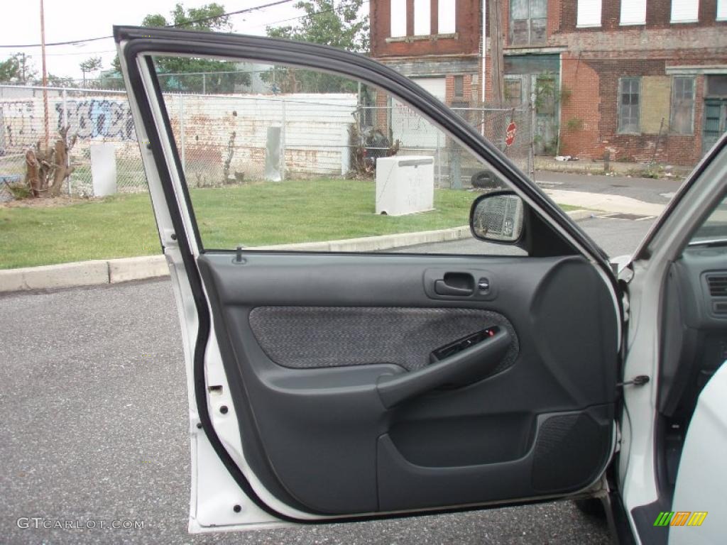 2000 Civic LX Sedan - Taffeta White / Gray photo #38
