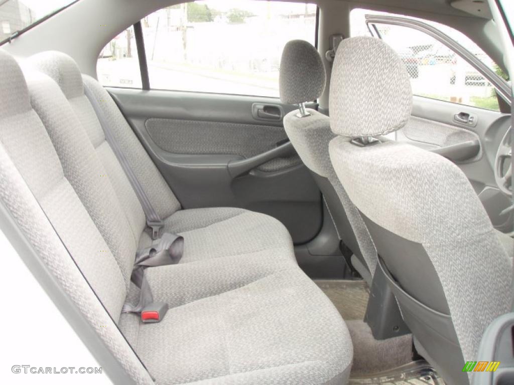2000 Civic LX Sedan - Taffeta White / Gray photo #40